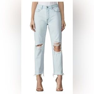 GRLFRND Mica Cropped Distressed Jeans Size 26